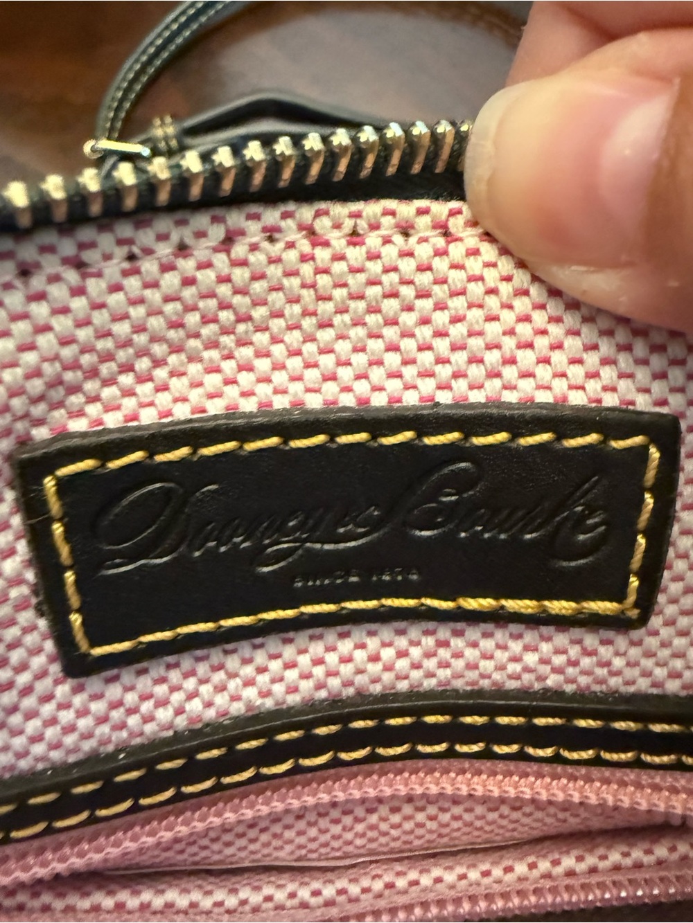 Dooney & Bourke Green Croc-Embossed Leather mini Dillen Satchel Dark Brown Trim - Picture 14 of 16
